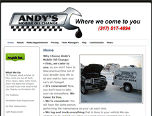 Tablet Screenshot of andysmobileoilchange.com